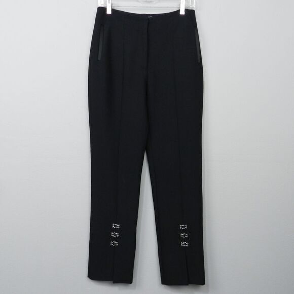 Jonathan Simkhai‎ Black Dress Pants Size 4 Hook Edgy Designer Minimalist Artsy - Picture 1 of 12